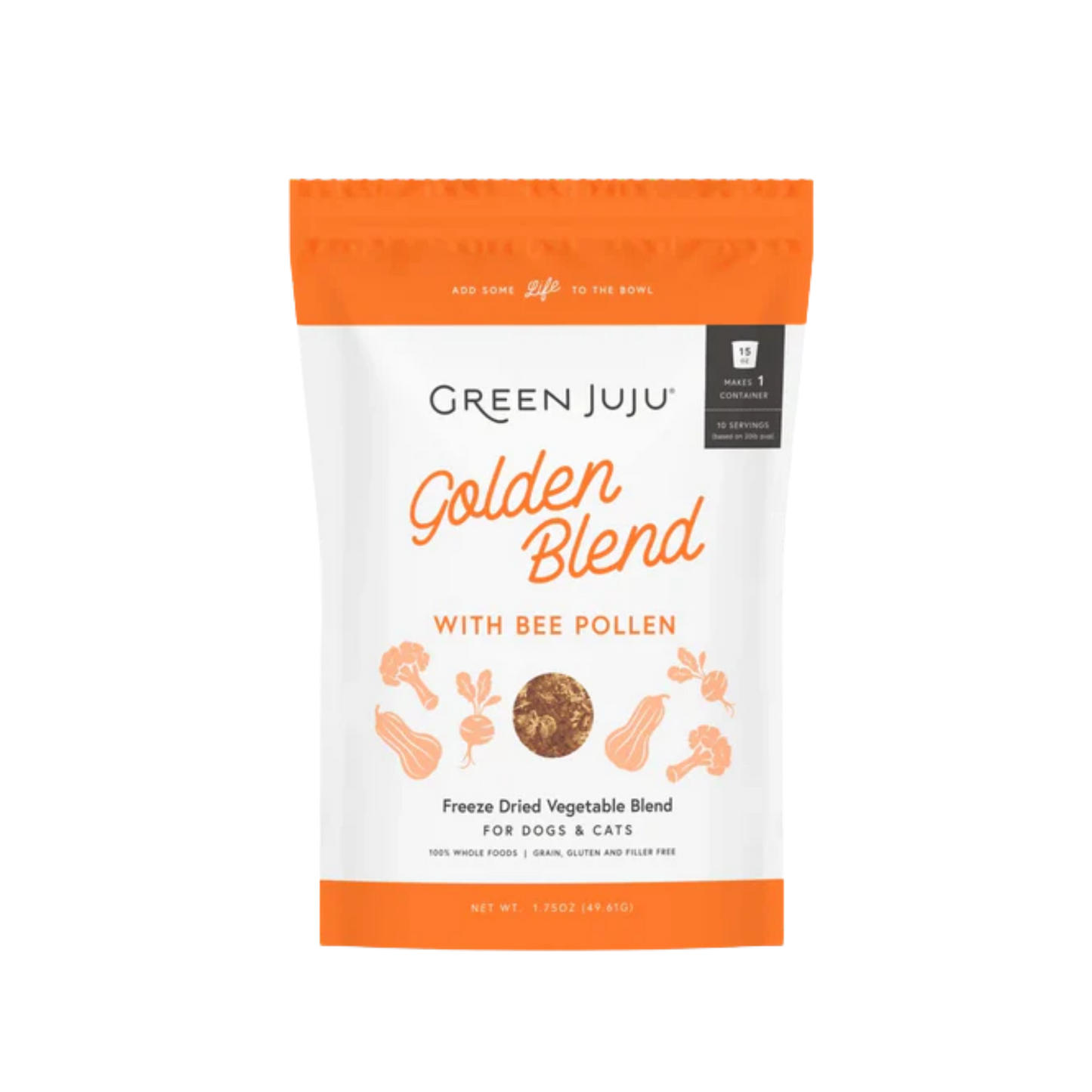 Green Juju Freeze-Dried Golden Blend with Bee Pollen for Dogs & Cats