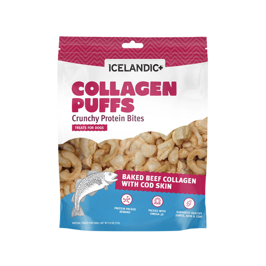 Icelandic+ Beef Collagen Puffs with Cod Skin Treats for Dogs