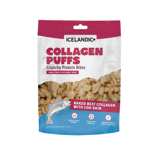 Icelandic+ Beef Collagen Puffs with Cod Skin Treats for Dogs