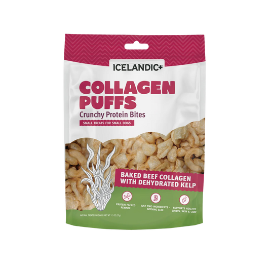 Icelandic+ Beef Collagen Puffs with Kelp Treats for Dogs