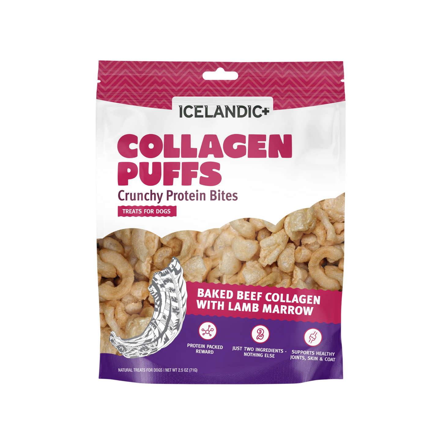 Icelandic+ Beef Collagen Puffs with Marrow Treats for Dogs