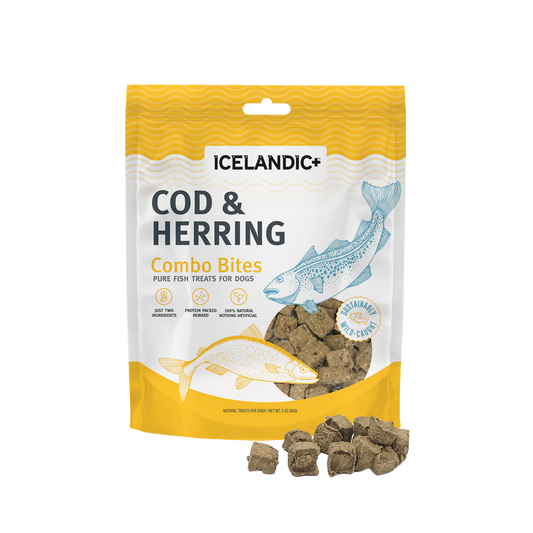 Icelandic + Cod & Herring Combo Bites Fish Dog Treats