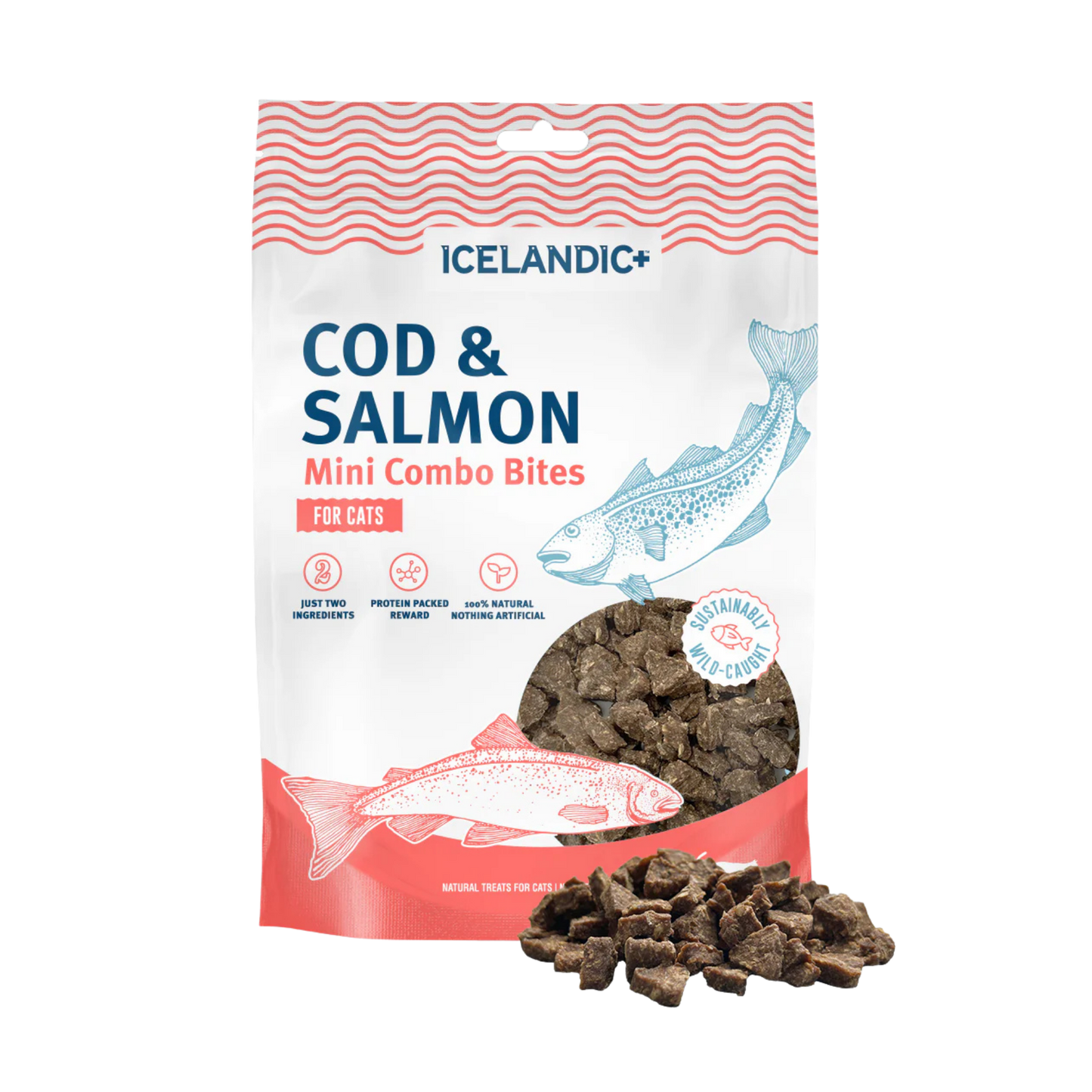 Icelandic+ Cod & Salmon Mini Combo Bites Treats for Cats