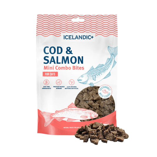 Icelandic+ Cod & Salmon Mini Combo Bites Treats for Cats
