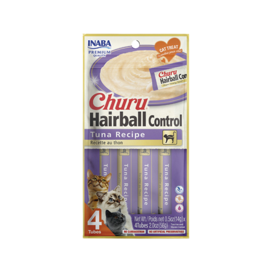 Inaba Churu Hairball Control Tuna Recipe for Cats, 2oz