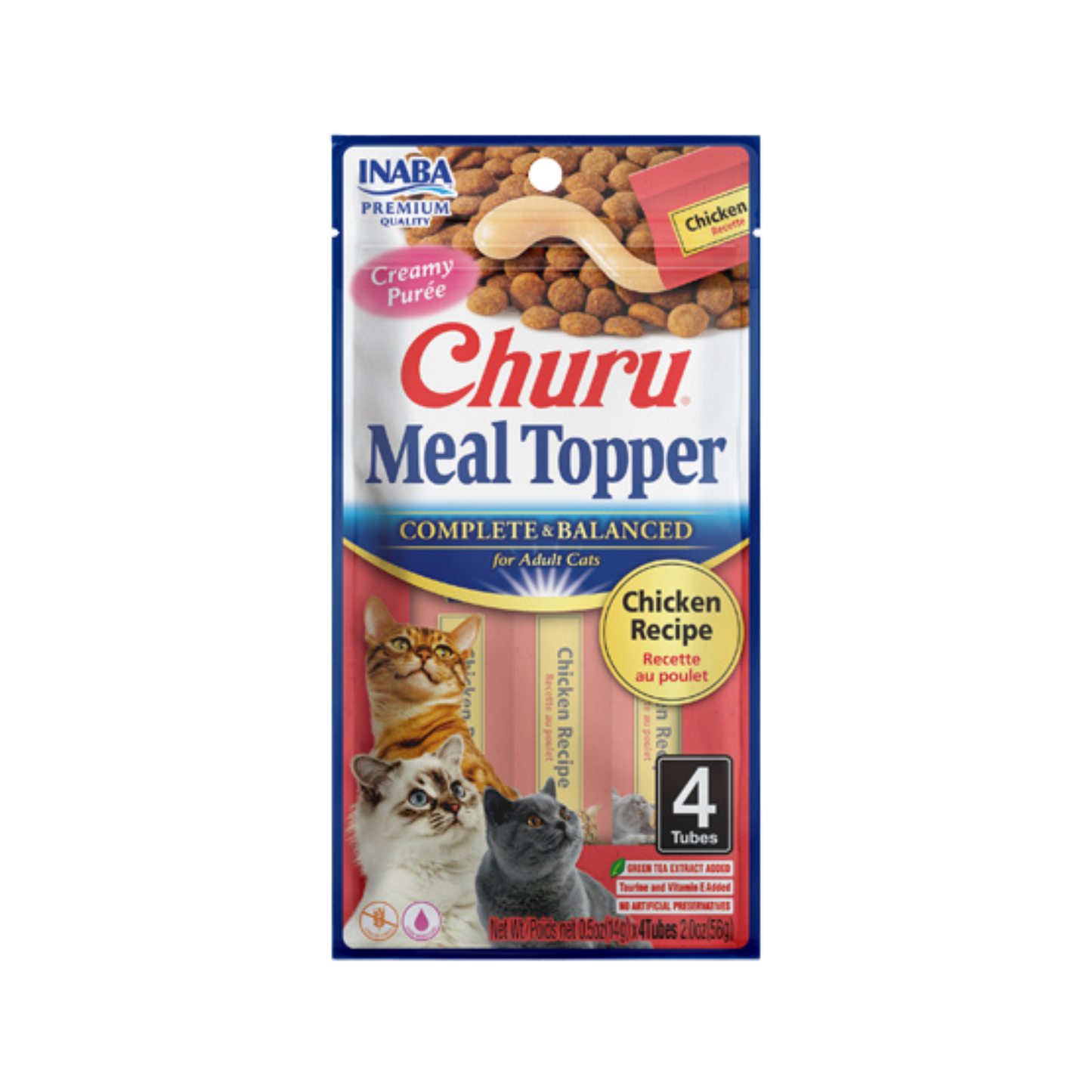 Inaba Churu Meal Topper Chicken Recipe for Cats, 2oz