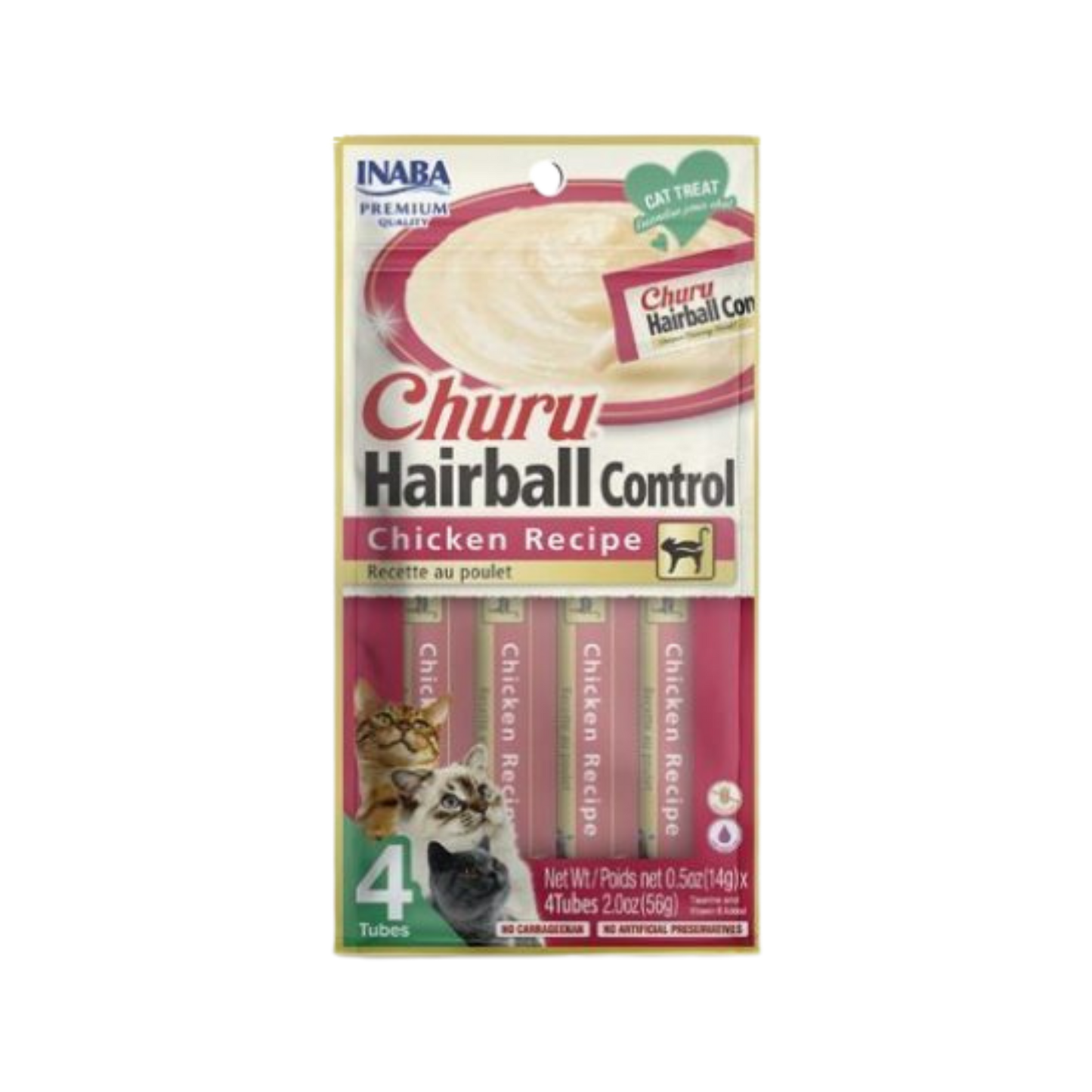 Inaba Churu Hairball Control Chicken Recipe for Cats, 2oz