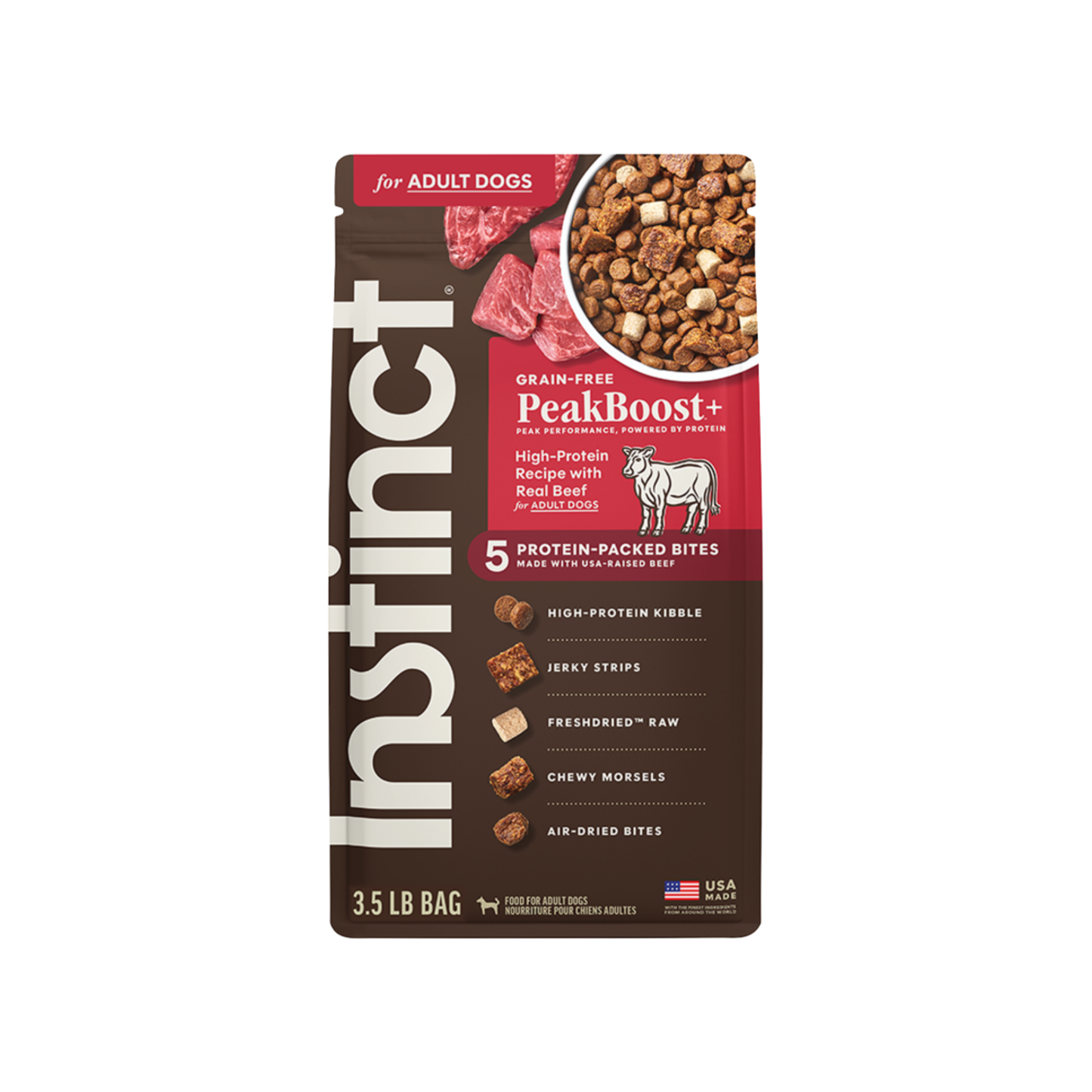 Instinct Grain Free PeakBoost+ Beef Recipe Dry Dog Food