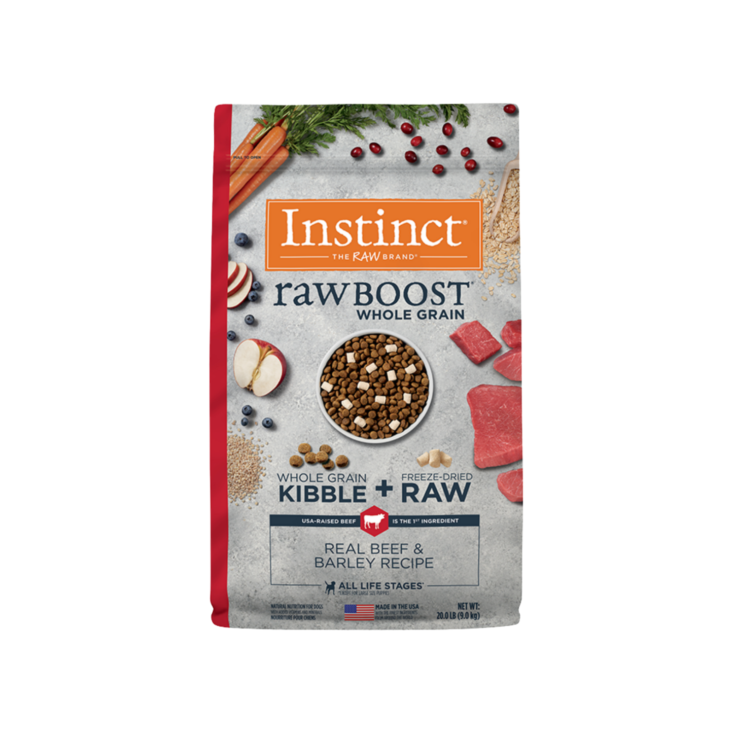 Instinct RawBoost Whole Grain Real Beef & Barley Recipe Dry Dog Food