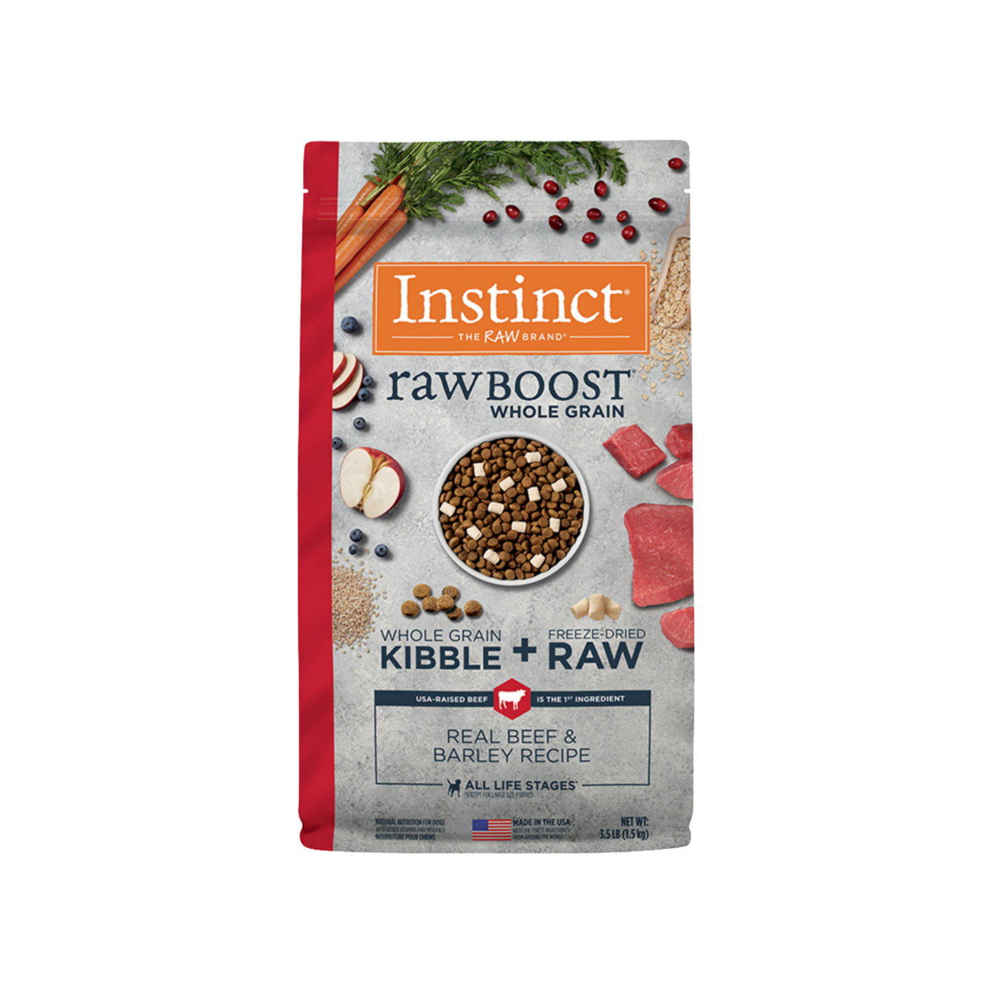 Instinct RawBoost Whole Grain Real Beef & Barley Recipe Dry Dog Food