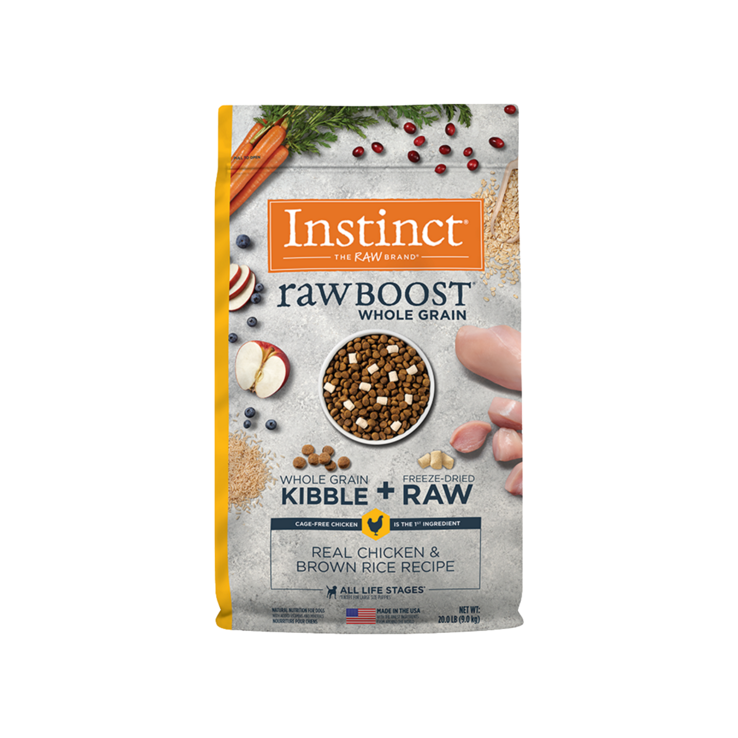 Instinct RawBoost Whole Grain Real Chicken & Brown Rice Recipe Dry Dog Food