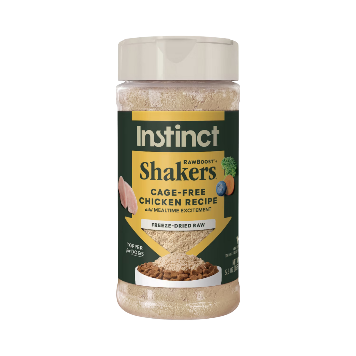 Instinct RawBoost+ Shakers Cage-Free Chicken Recipe for Dogs, 5.5oz
