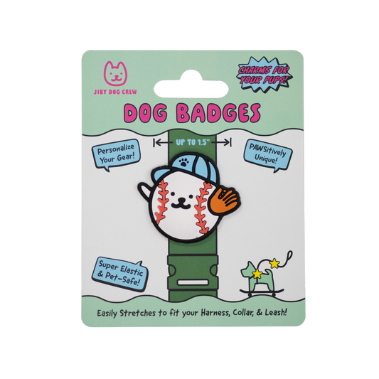 Jiby Baseball Dog Badge