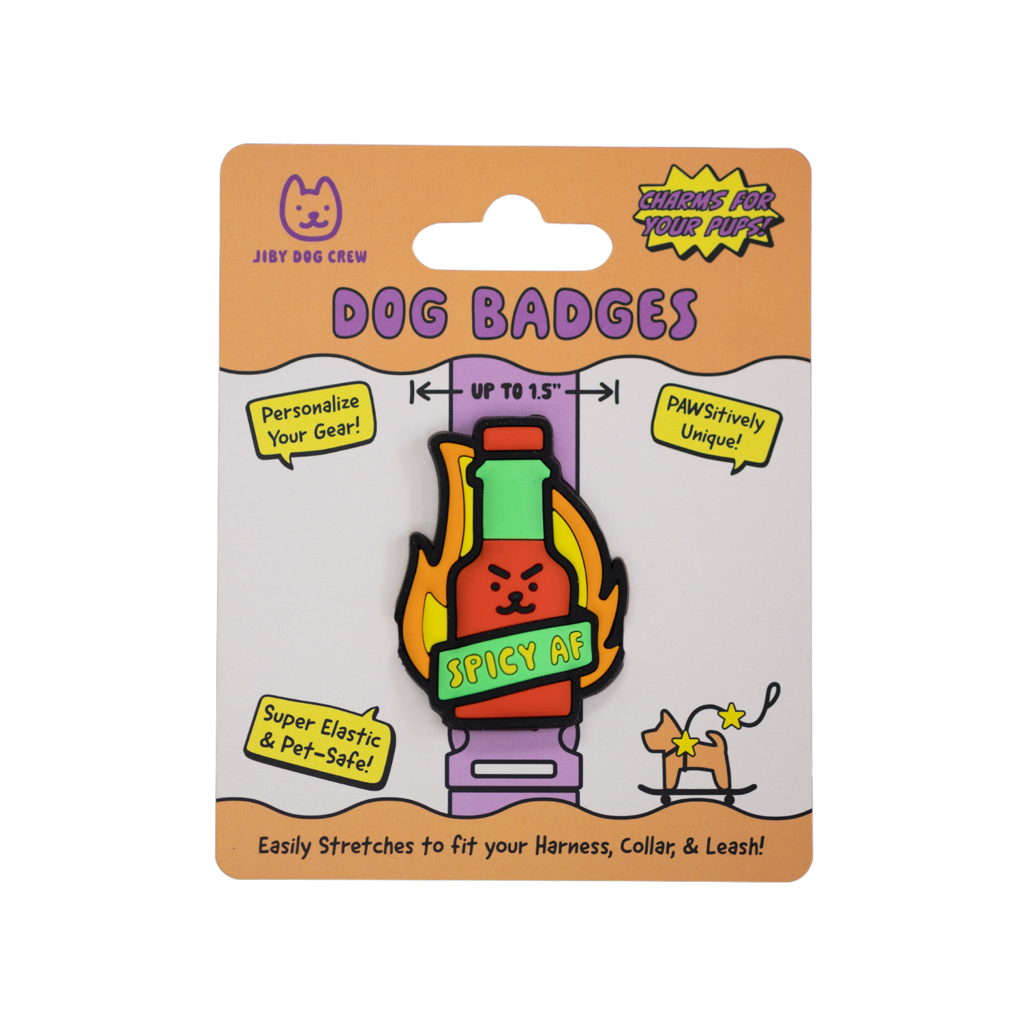 Jiby Hot Sauce Dog Badge
