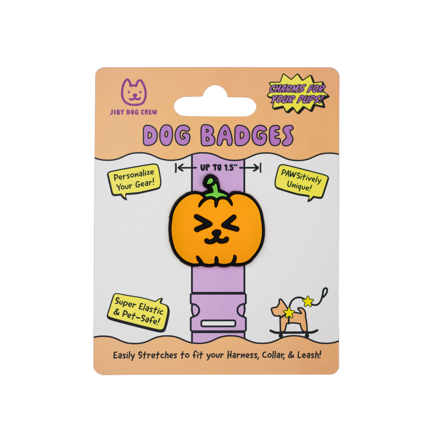 Jiby Pumpkin Dog Badge