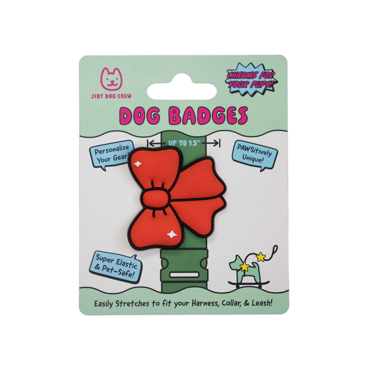 Jiby Ribbon Dog Badge