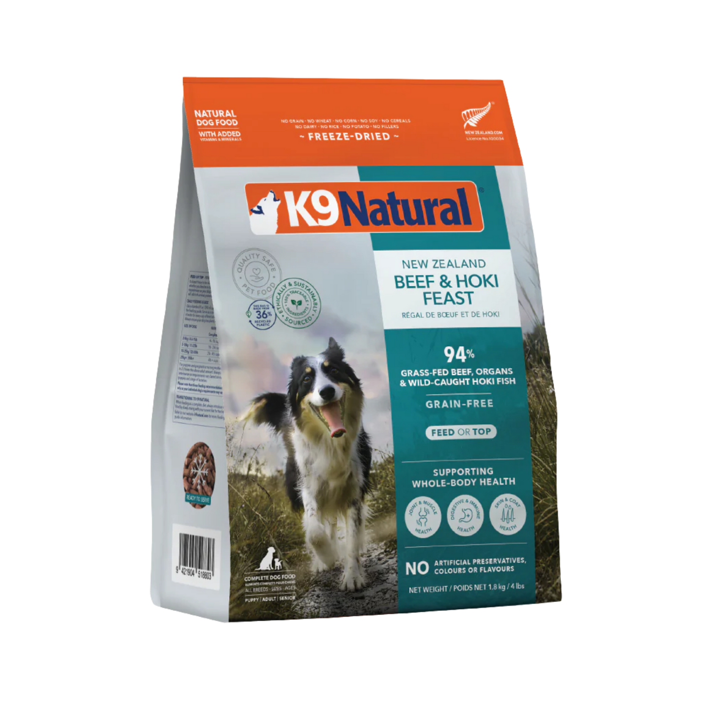 K9 Natural New Zealand Beef & Hoki Feast Freeze-Dried Dog Food