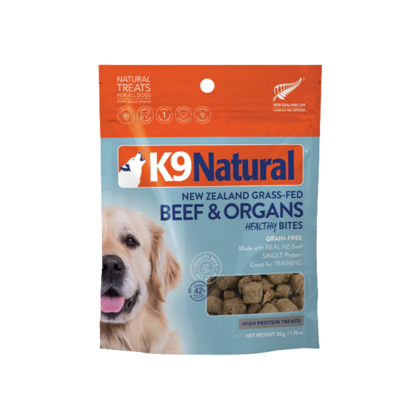 K9 Natural New Zealand Freeze-Dried Beef Healthy Bites Dog Treats