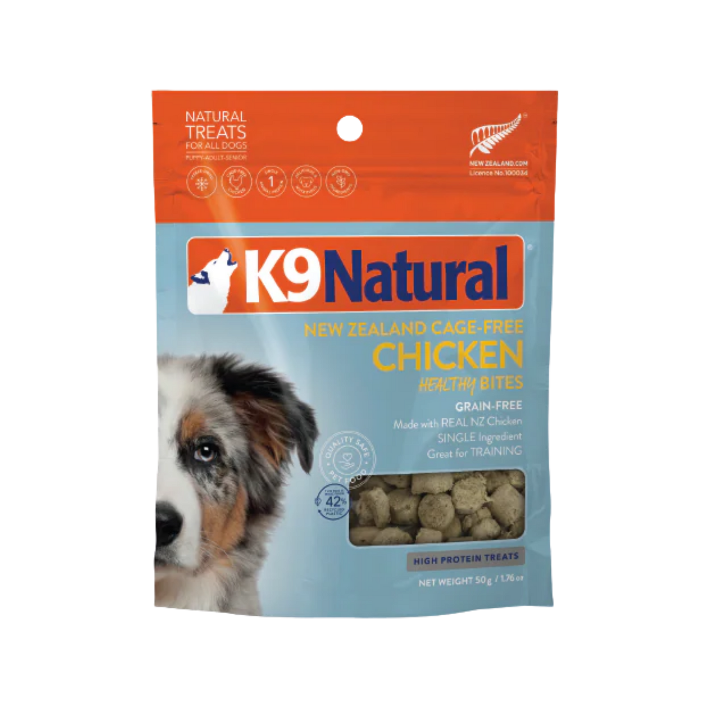 K9 Natural New Zealand Freeze-Dried Chicken Healthy Bites Dog Treats