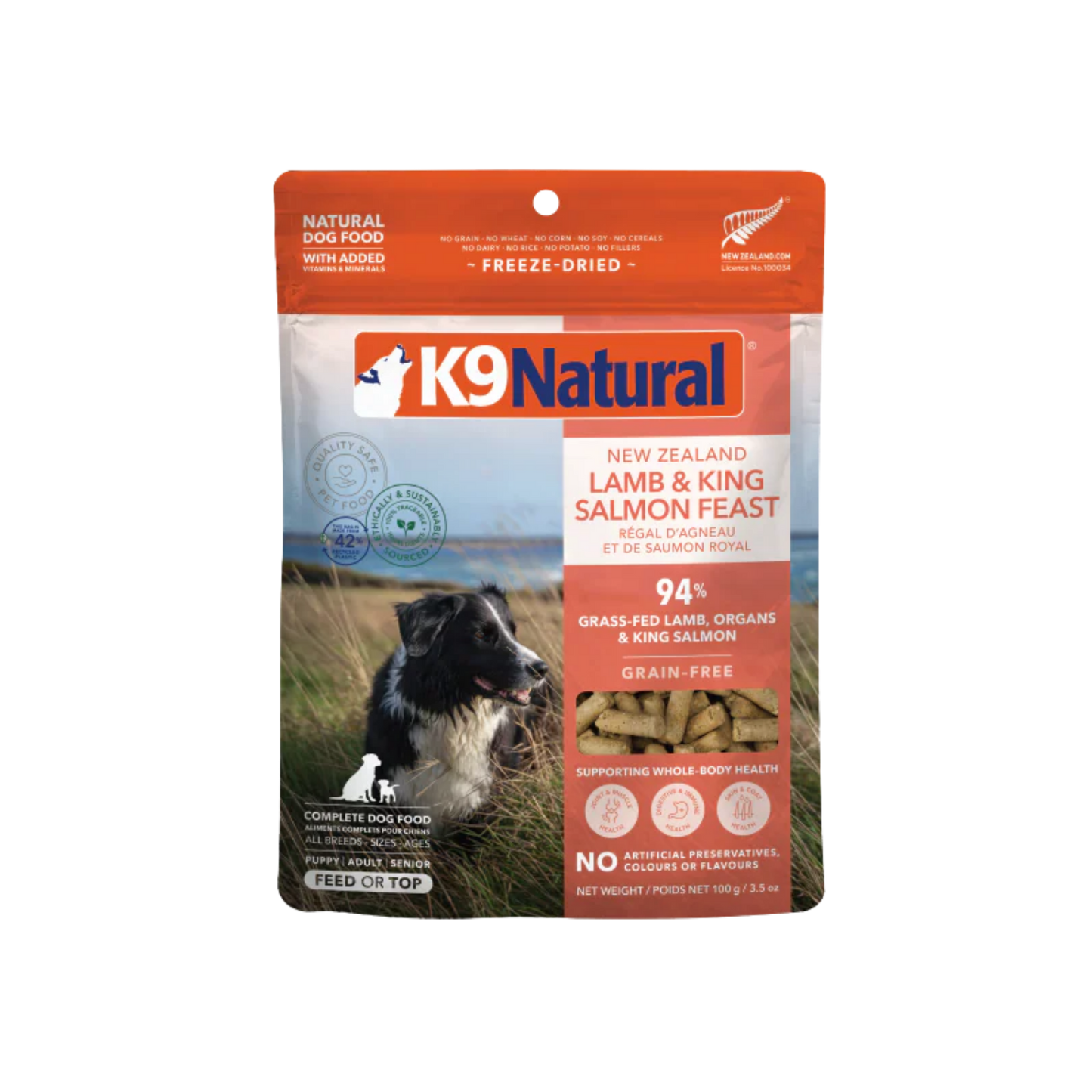 K9 Natural New Zealand Lamb & King Salmon Feast Freeze-Dried Dog Food