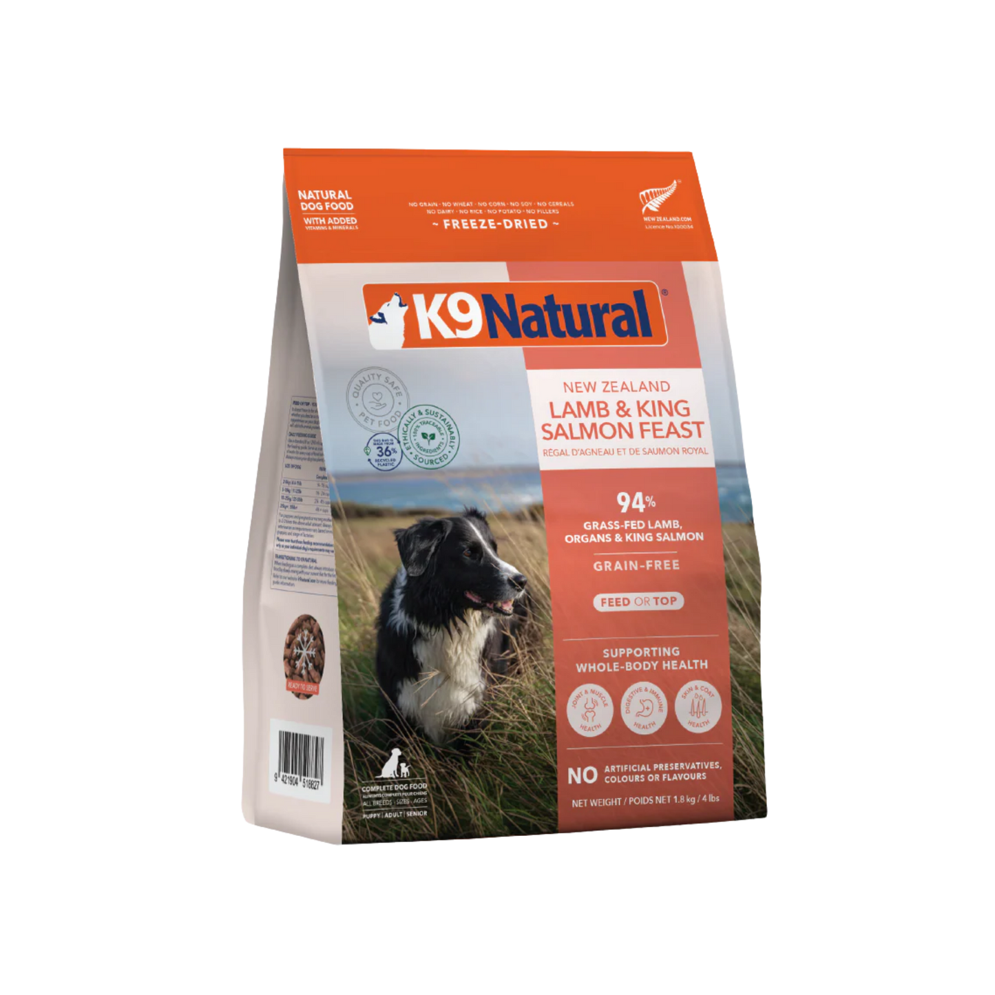 K9 Natural New Zealand Lamb & King Salmon Feast Freeze-Dried Dog Food