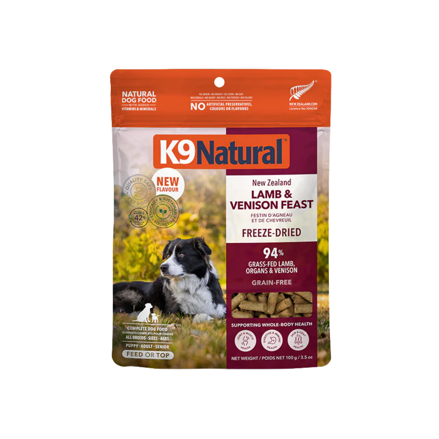 K9 Natural New Zealand Lamb & Venison Feast Freeze-Dried Dog Food