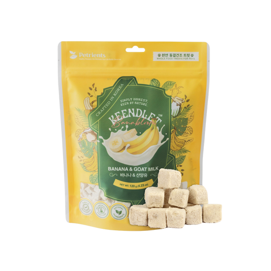 Keendlet Freeze-Dried Banabloom with Banana & Goat Milk for Dogs & Cats, 4.23oz