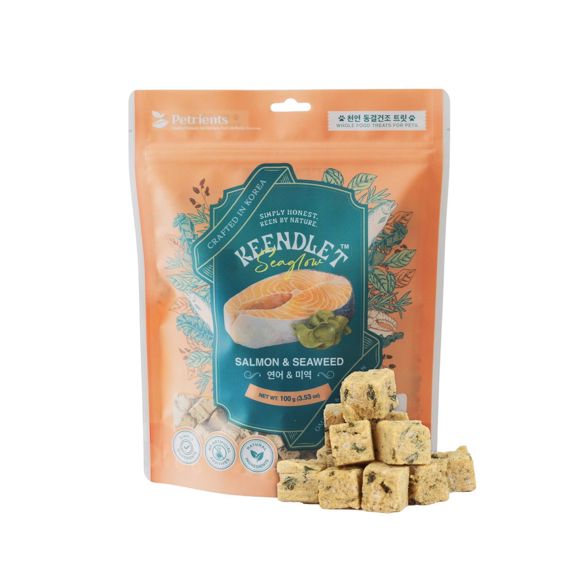 Keendlet Freeze-Dried Seaglow with Salmon & Seaweed for Dogs & Cats, 3.53oz
