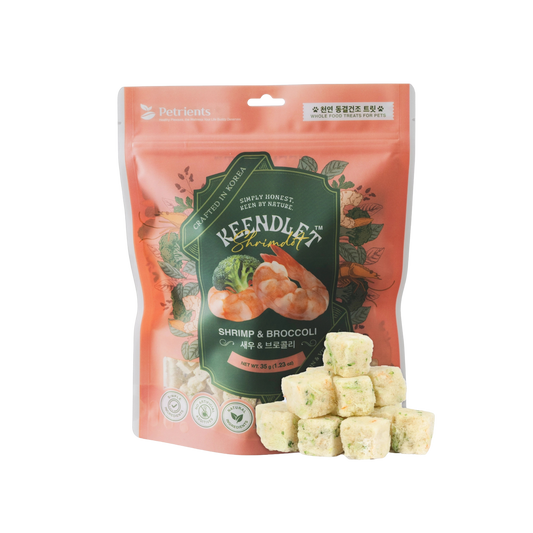 Keendlet Freeze-Dried Shrimdot with Shrimp & Broccoli for Dogs & Cats, 1.23oz