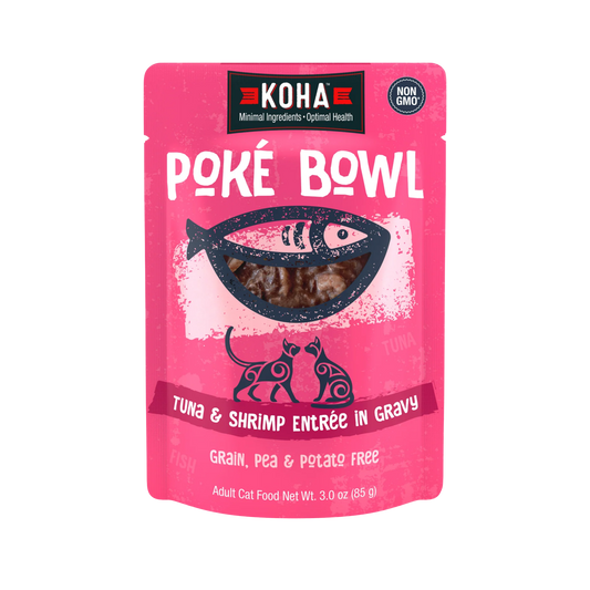 Koha Poké Bowl Tuna & Shrimp Entrée in Gravy for Cats, 3oz