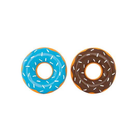 Zippy Paws Latex Donutz 2-Pack Chocolate and Blueberry Dog Toy