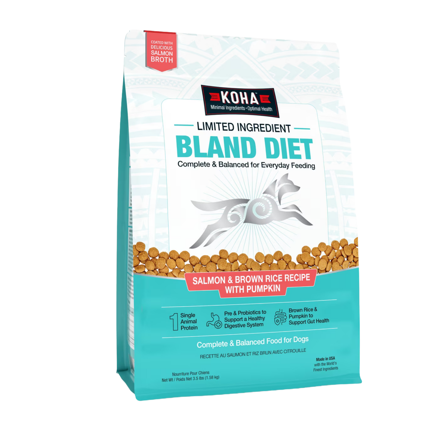Koha Limited Ingredient Dry Bland Diet Salmon & Brown Rice Recipe with Pumpkin for Dogs