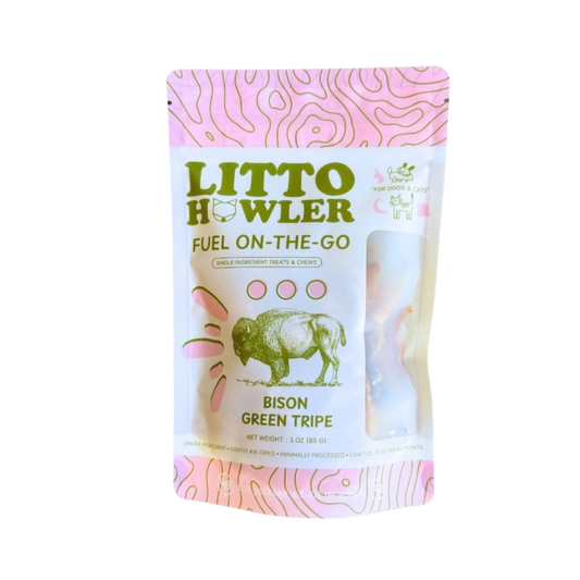 Litto Howler Dehydrated Bison Green Tripe, 3oz