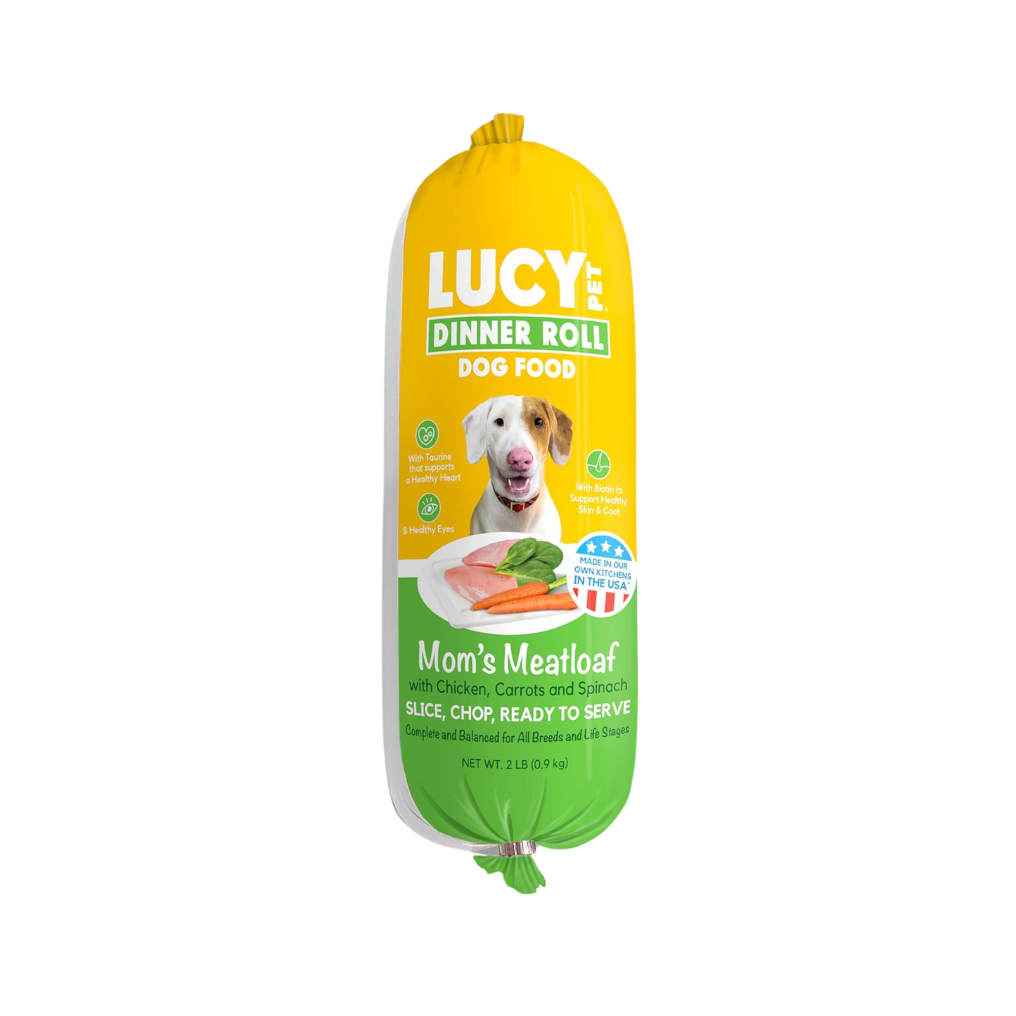 Lucy Pet Mom's Meatloaf Dinner Roll Dog Food