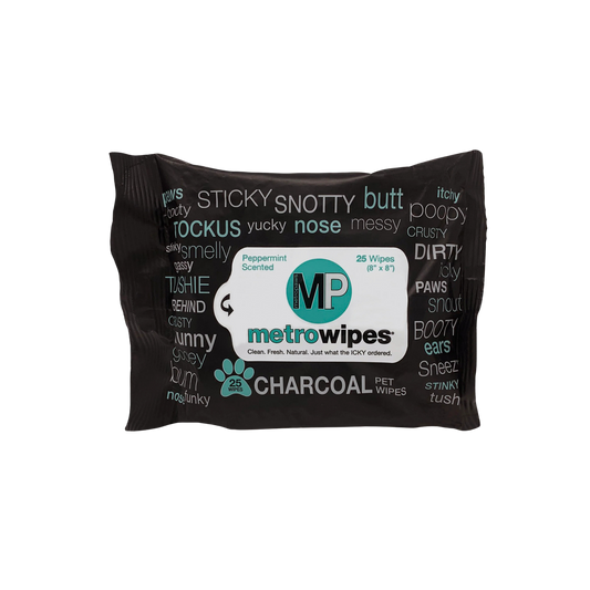 Metro Paws Pet Wipes Charcoal Peppermint