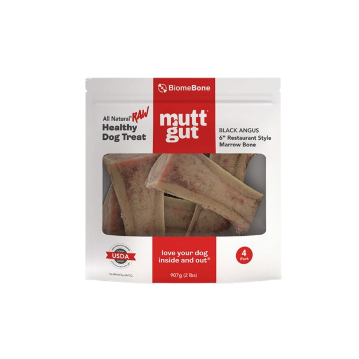 MuttGut Frozen 6" Marrow Bones