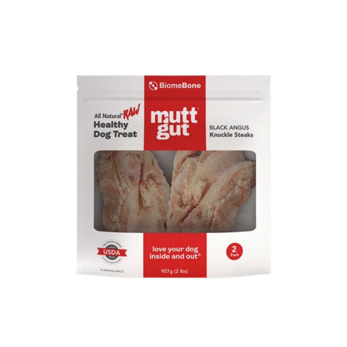MuttGut Frozen Black Angus Knuckle Steaks