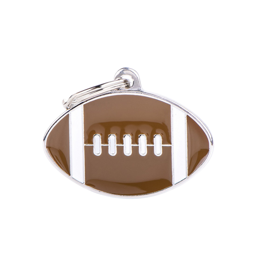 Myfamily Charms Big American Football ID Tag