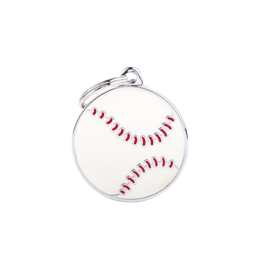 Myfamily Charms Big Baseball ID Tag
