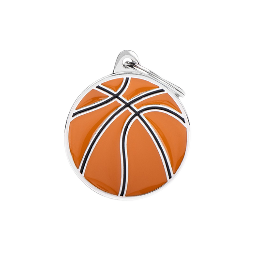 Myfamily Charms Big Basketball ID Tag