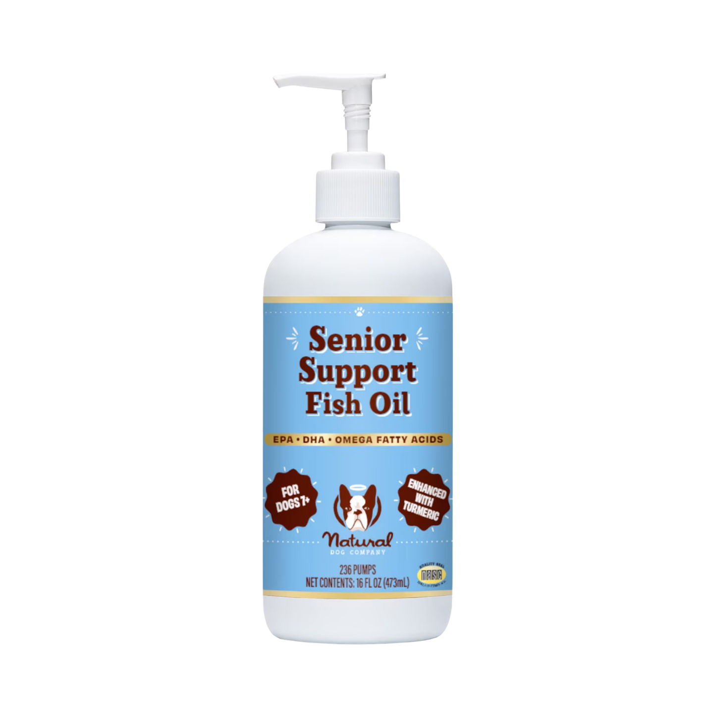 Natural Dog Company Senior Support Fish Oil, 16oz