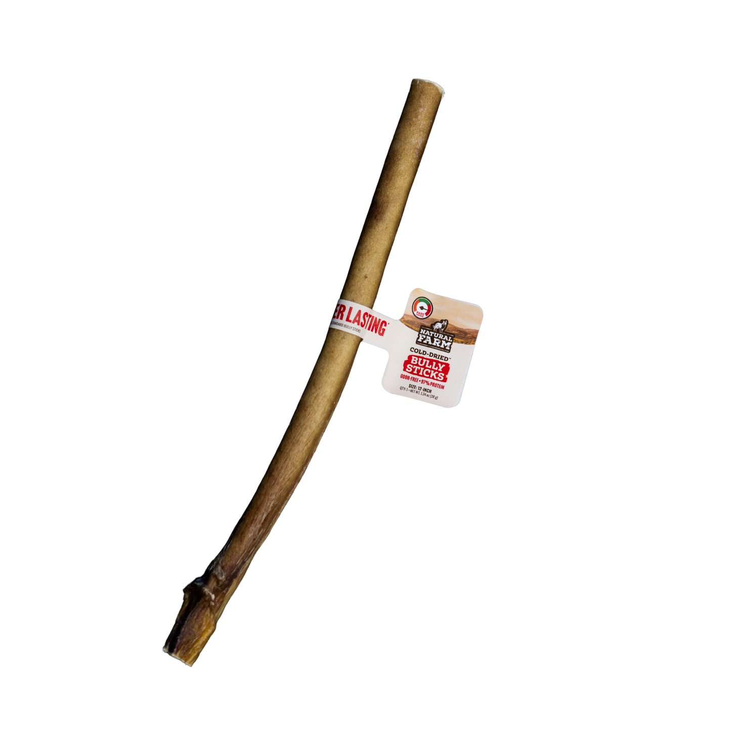 Natural Farm Bully Stick Cold Dried Raw 12” Dog Chew, 1ct