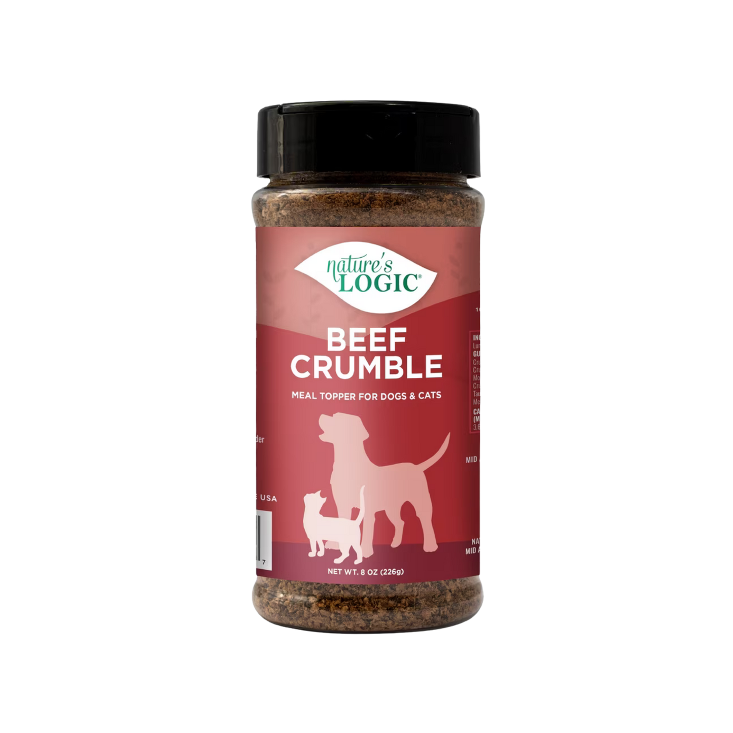 Nature's Logic Beef Crumble Meal Topper for Dogs and Cats