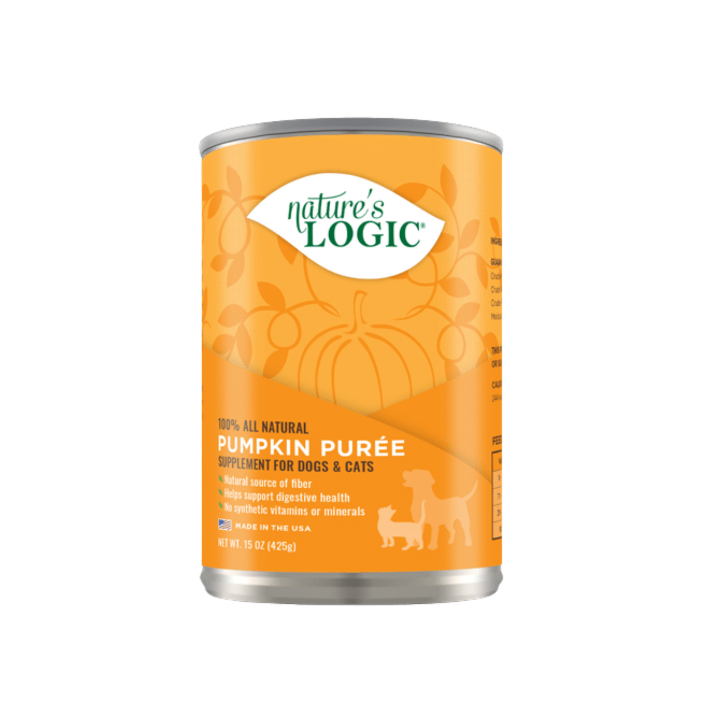 Nature's Logic Pumpkin Puree Supplement for Dogs & Cats