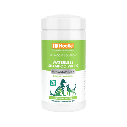 Nootie Waterless Shampoo Wipes with Aloe and Oatmeal Cucumber Melon