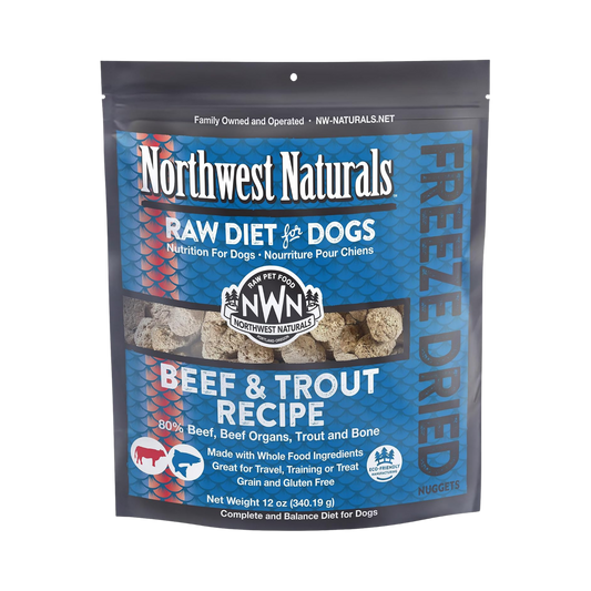 Northwest Naturals Freeze-Dried Beef & Trout Recipe for Dogs, 12oz