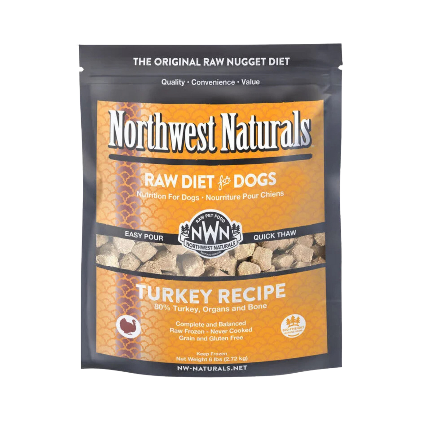 Northwest Naturals Raw Turkey Recipe Frozen Nuggets for Dogs