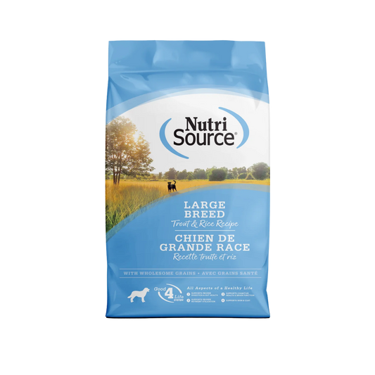 NutriSource Large Breed Trout & Rice Dry Dog Food, 26lb