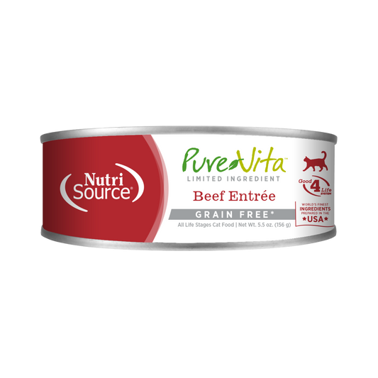 NutriSource PureVita Beef Entrée Limited Ingredient Wet Cat Food