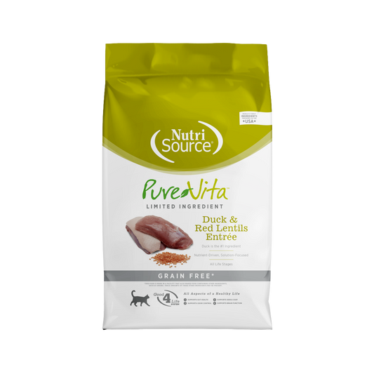 NutriSource PureVita Grain Free Duck & Red Lentils Entrée Limited Ingredient Cat Food